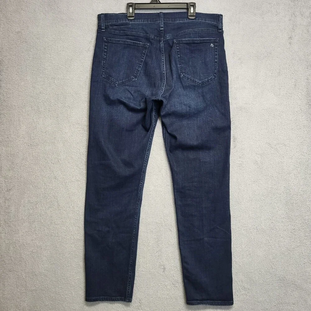 Rag & Bone Jeans Men's 34x32 RB 2 Slim Fit Blue Stretch Denim Tailored Leg